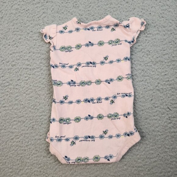 Carhartt Bib-Overall Shorts with Pink Top Girl's Size 6 Month Blue Denim Ruffles - Picture 4 of 7